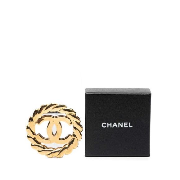 Chanel Coco Mark Round Mirror Gold Plated Ladies Chanel - Picture 6 of 6
